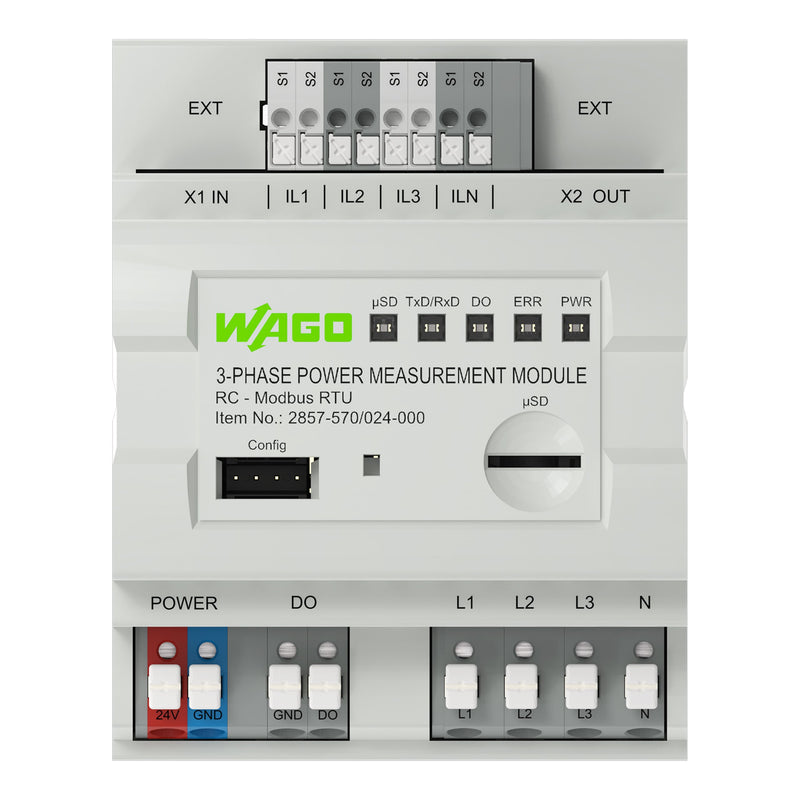 WAGO - Leistungsmessumformer 3PH-Leistungsmessmodul 2857-570/024-000 3x400/690V/RC M RTU