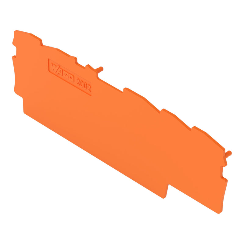 WAGO - Abschluss- und Zwischenplatte für Reihenklemme Abschluss- u. Zwischenpl. 2002-1596 0,8mm dick,orange − 20 Stück