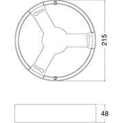 Ledvance - Mechanisches Zubehör/Ersatzteile für Leuchten Aufbaurahmen DLIP44FRAMEDN215WT DN215