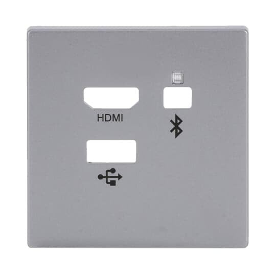 Busch-Jaeger - Einsatz/Abdeckung für Kommunikationstechnik Zentralscheibe 8256-83 Media Connector