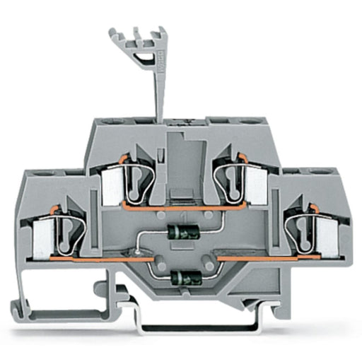 WAGO - Bauelement-Reihenklemme Doppelstockklemme 281-635/281-492 m. 2 Dioden 1N 4007 − 50 Stück