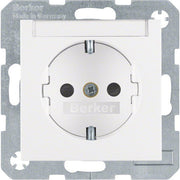 Berker - Steckdose Schuko-Steckdose pws 41491909 + Beschriftungsfeld