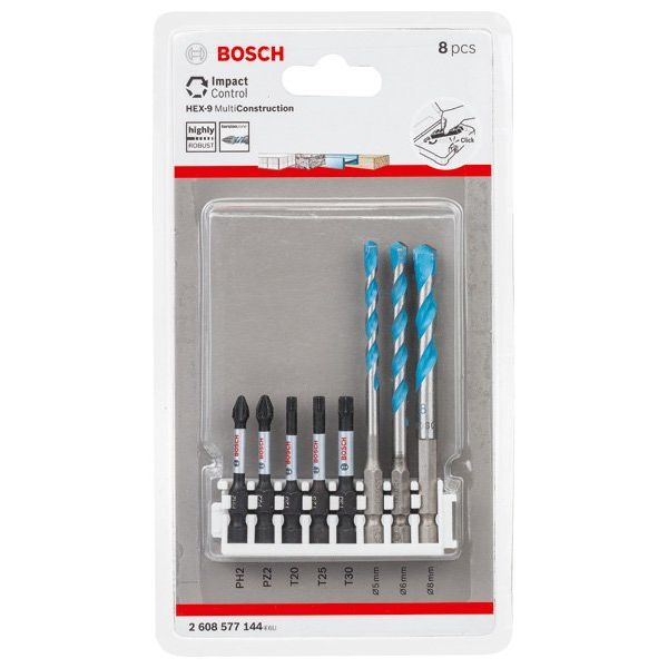 Bosch - Werkzeugset PRO Impact Set mit Multi 2608577144 Constr. Bohrer