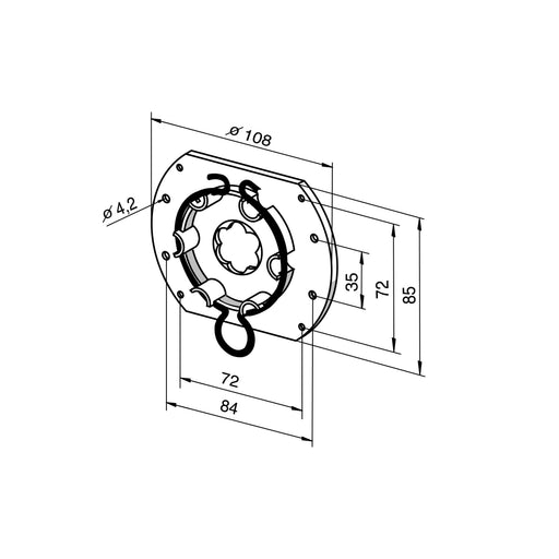 Somfy - Zubehör/Ersatzteile für Tor-/Rollladenantriebe Antriebslager 9763609 für Blendkappen