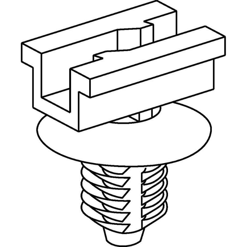 HellermannTyton - Befestigungsschelle für Kabel/Rohre Kabelhalter 155-03800(500) schwarz − 500 Stück