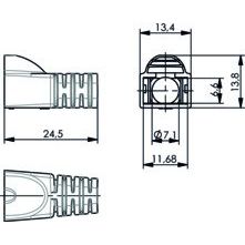 Telegärtner - Knickschutz Tülle für MP8 FS, d=7,0 100001123 bl RAL5015 − 100 Stück