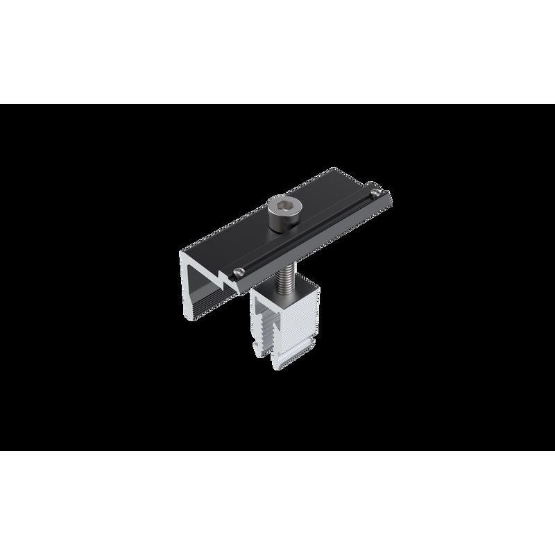 Aerocompact - Photovoltaik-Verbindungs- und Befestigungselement Endklemme CLEB10+ sw Click30-46mm,L=80 − 1 Stück