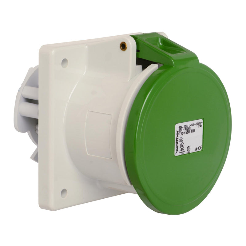 Walther Werke - CEE-Anbausteckdose (IEC 60309) Anbaudose schräg 63A 560410 4P >50-500V 10h IP44