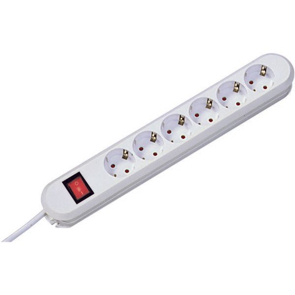Bachmann - Mehrfachsteckdose Tischsteckdose 6f. 381.250K 1,50m ws