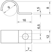 OBO Bettermann - Befestigungsschelle für Kabel/Rohre Befestigungsschelle 1015 9 G Gl.verz. − 100 Stück