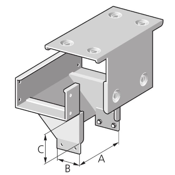 Pflitsch - Anbau-Abzweigstück für Leitungsführungskanal Wende-T-Stück WTDA 150/100 S Deckel außen