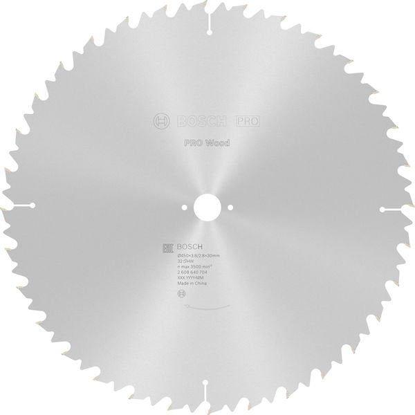 Bosch - Kreissägeblatt PRO Wood Kreissägeblatt, 2608640704 450 x 3.8 x 30 mm