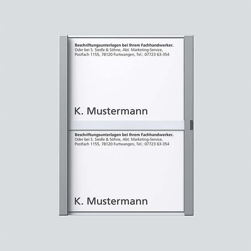 Siedle&Söhne - Zubehör/Ersatzteile für Türkommunikation Namensschild sil-met kpl. 200029041-00 f.TM 611-2 SM