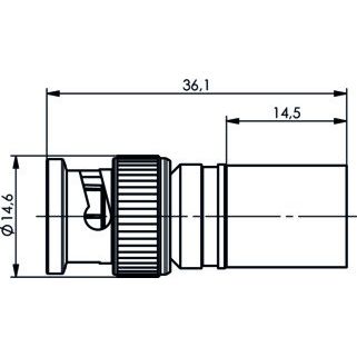 Telegärtner - Koax-Steckverbinder BNC-Kabelstecker Crimp RG 100023319 213/U crimp/crimp Pr