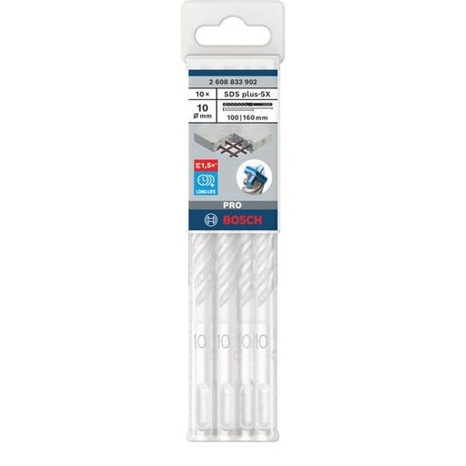 Bosch - Bohrer PRO SDS plus-5X 2608833902VE(10) Hammerbohrer 10 x