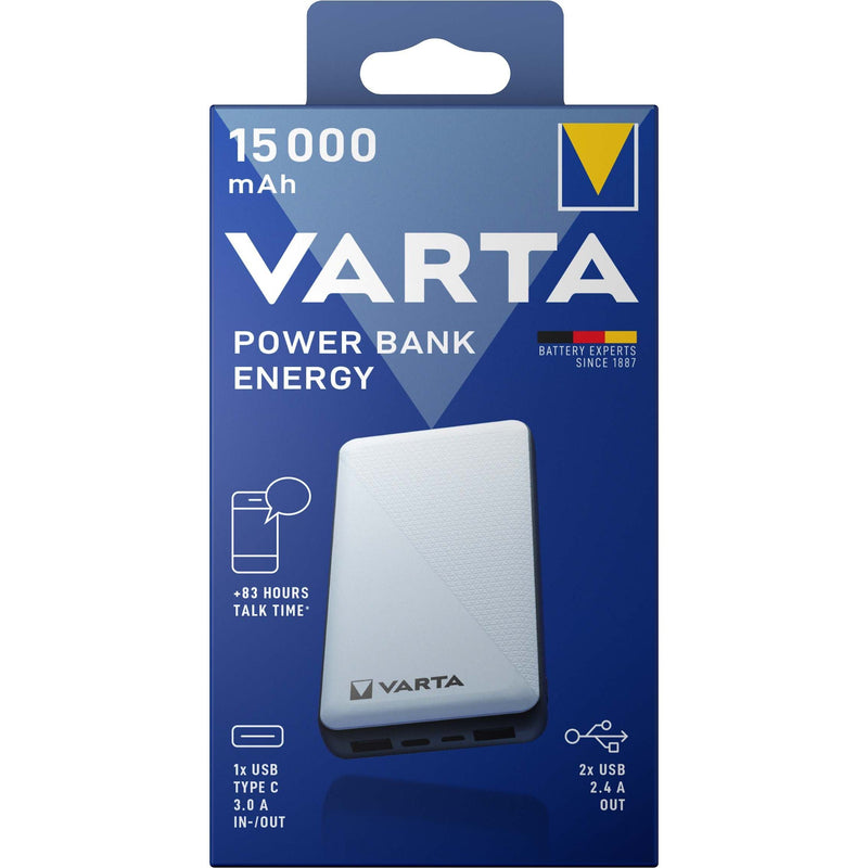 Varta Cons.Varta - Universal-Ladegerät Portable Power Bank 57977 101 111 15000mAh +char.cable − 2 Stück