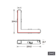 LTS Licht&Leuchten - Elektrisches Zubehör/Ersatzteile für Leuchten L-Verbinder NEOAL/OUT/9511KEEsw schwarz