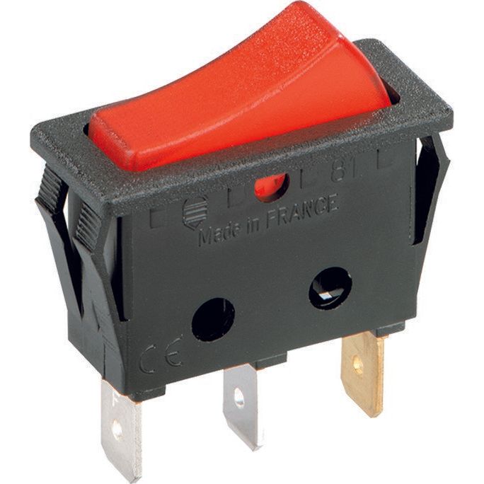 Bachmann - Geräte-Einbauschalter und -taster EB-Wippenschalter 924.112 sw/rt,16(8)A250V 1p