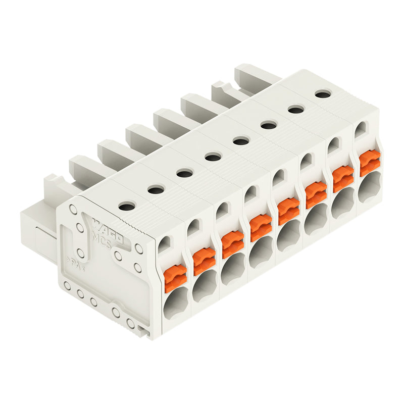 WAGO - Kabelsteckverbinder für Leiterplattensteckverbinder 1-Leiter-Federleiste 2721-108/026-000 Push-inCAGECLAMP,lgr − 50 Stück