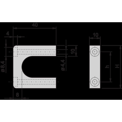 Schroff - Komponente für Tür (Schaltschrank) Frontgriffe 5HE 20860260 (VE2) Multipac − 2 Packung