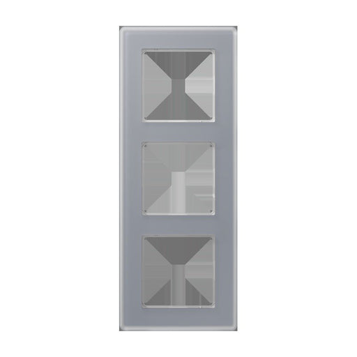 Jung - Abdeckrahmen Glasrahmen 3fach AV 583 GLM KG kristallgrau