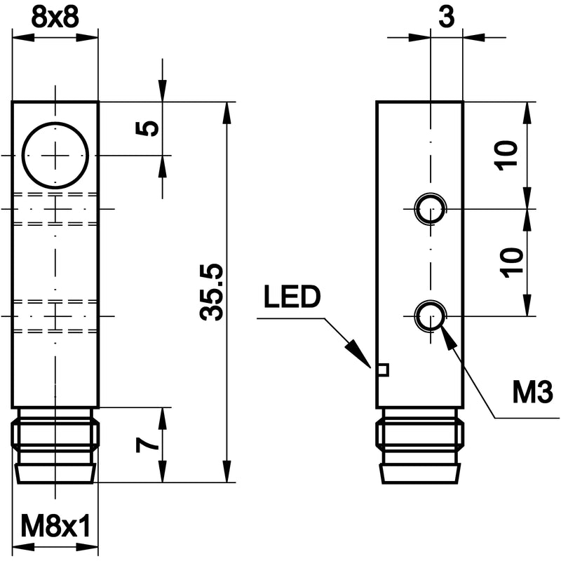 Ipf Electronic - Induktiver Näherungsschalter Sensor IB090174 induktiv