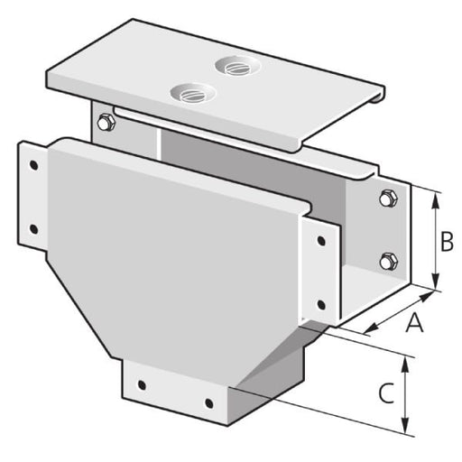 Pflitsch - T-Stück für Leitungsführungskanal T-Stück-Deckel TDA 100/100 VAG außen,gebürstet − 1 Stück by Pflitsch
