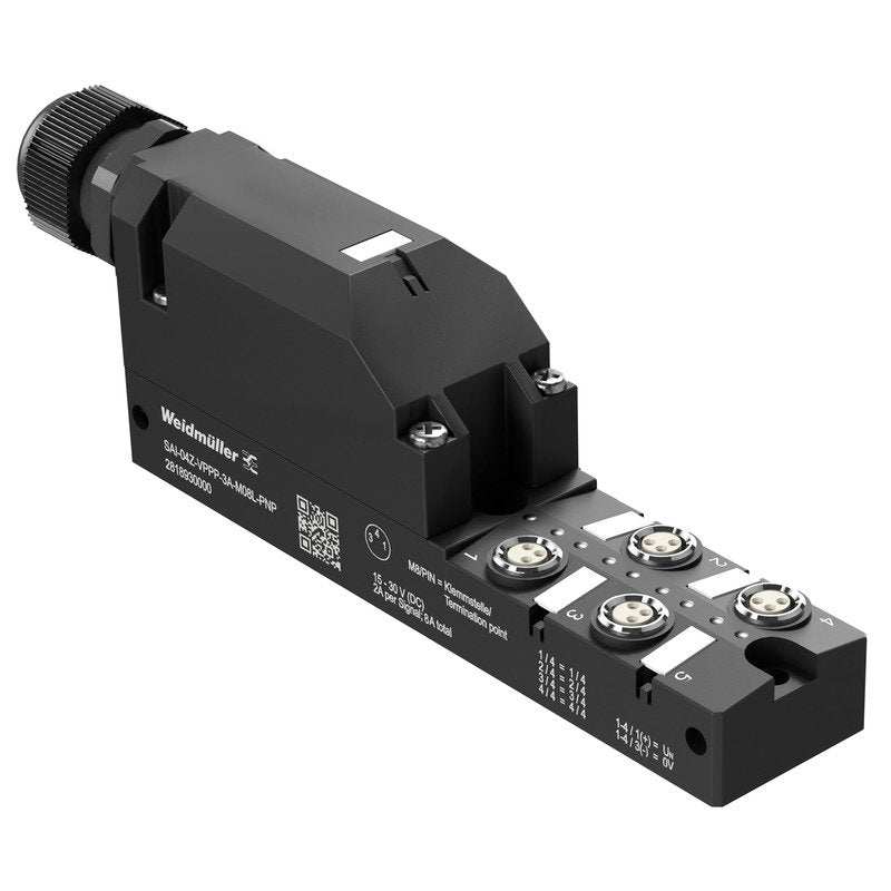 Weidmüller - Passiver Sensor-/Aktor-Verteiler (ohne Leitung) Sensor-/Aktor-Verteiler SAI04ZVPPP3AM08LPNP Komplett-Modul