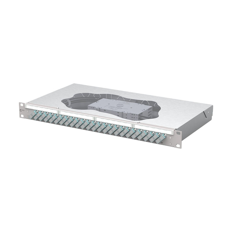 Metz Connect - Patchpanel LWL Patchfeld splice 150455BA24-E 24xSC-D OM3