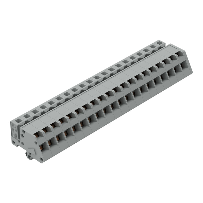 WAGO - Kabelsteckverbinder für Leiterplattensteckverbinder 1-Leiter Federleiste 731-520/008-000 CAGECLAMP 2,5mm²,gr − 10 Stück