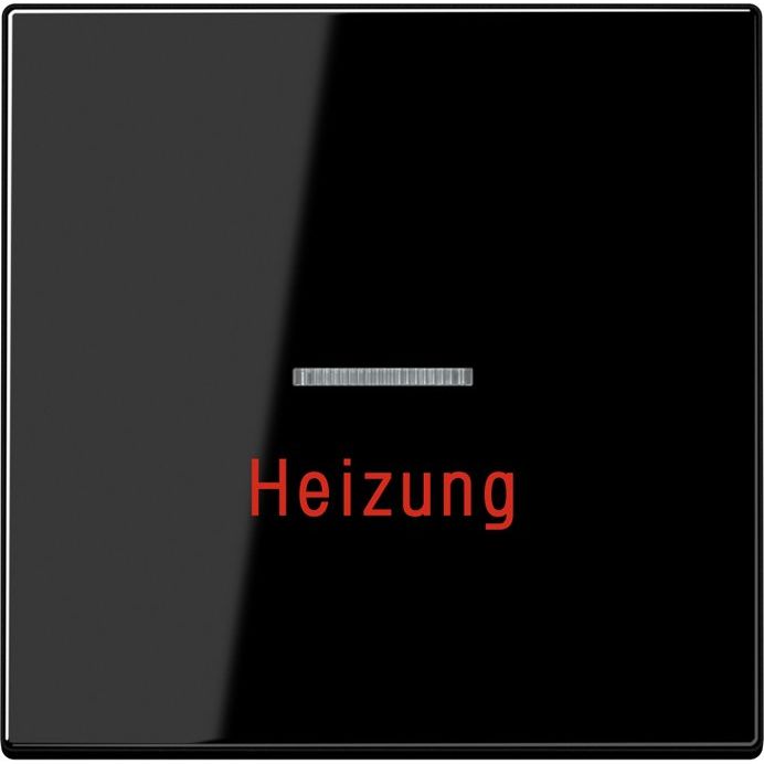 Jung - Abdeckung/Bedienelement für Installationsschalterprogramme Wippe Aufs.Heizung/Notsch. LS 990 H SW für Kontrollschalter