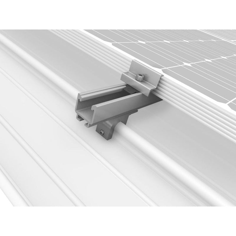 K2 - Photovoltaik-Dach-/Fassadenbefestigung Rundfalz Aluminium 1000888 Langloch 11x22