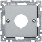 Merten - Einsatz/Abdeckung für Kommunikationstechnik Zentralplatte alu 393960 für Befehlsgerät