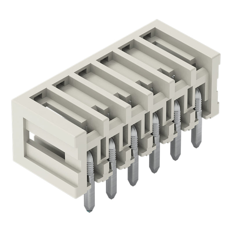 WAGO - Leiterplattensteckverbinder THT-Stiftleiste Lötstift 734-166 1,0x1,0,abgew.,lgr − 100 Stück