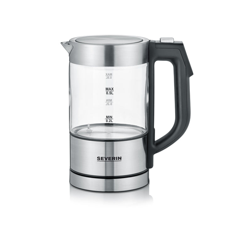 Severin - Wasserkocher Glas-Wasserkocher WK 3458eds-geb/sw 0,5L,40-100Grad