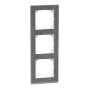 Merten - Abdeckrahmen Decor-Rahmen 3-fach MEG4030-3669 Schiefer/aluminium