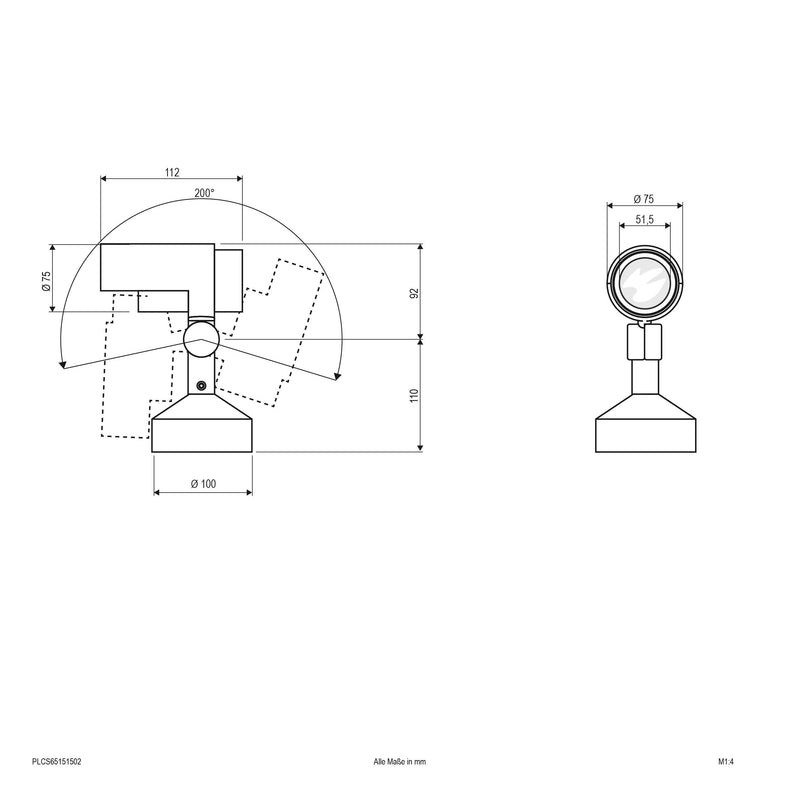 EVN Lichttechnik - Downlight/Strahler/Flutlicht LED-Gartenspot PLCS65151502 3000K IP65 anth