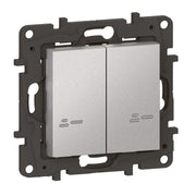 Legrand - Funksender Wandsender Licht 2-Fach Legrand 863708 Aluminium