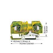 WAGO - Schutzleiter-Reihenklemme Schutzleiterklemme 282-907 gn/ge 0,2-6qmm