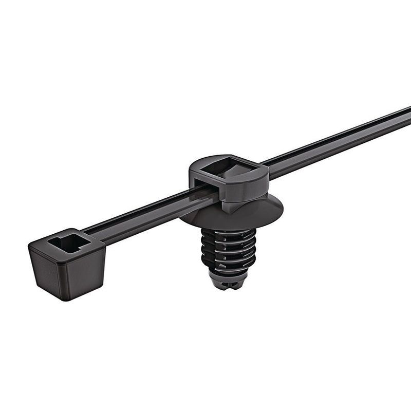 HellermannTyton - Kabelbinder Befestigungsbinder T50RFT7 PA66HS BK 200x4,6 − 500 Stück