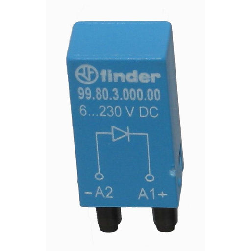 Finder - Baustein für Schutzbeschaltung Modul 99.80.3.000.000 Freilaufdiode sw − 10 Stück by Finder
