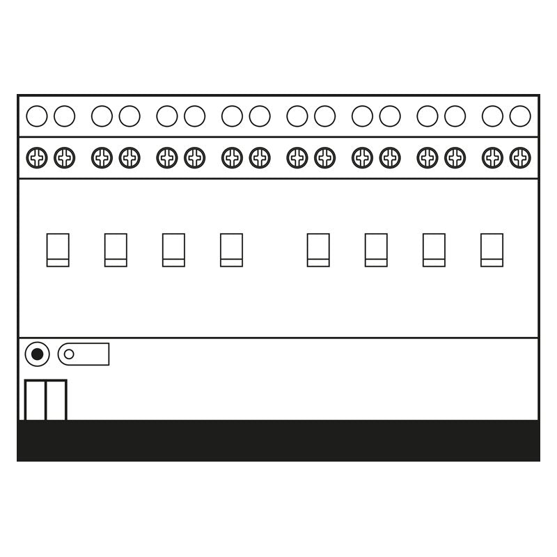 Jung - Bussystem-Schaltaktor KNX Schaltaktor 8-fach 2308.16 REGCHM C-Last