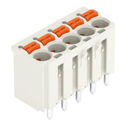 WAGO - Leiterplattensteckverbinder 1-Leiter-THR-Federleiste 2092-1175/200-000 CAGE CLAMP,lichtgrau − 200 Stück