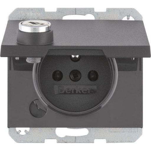 Berker - Steckdose m. Erdstift 6768117006 K.1,anth,ma
