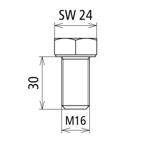 DEHN - Zubehör/Ersatzteile für Erdung und Blitzschutz Sechskantschraube D SKS M16X30 V2A M16x30mm NIRO A4-70