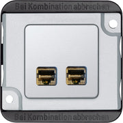 Merten - Kommunikationsanschlussdose Kupfer Anschlussmodul-RJ45 2-f. MEG4576-7022 Panzer Actassi