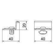 OBO Bettermann - Photovoltaik-Verbindungs- und Befestigungselement Kreuzverbinder KV 45 DD 30x40x40 − 20 Stück