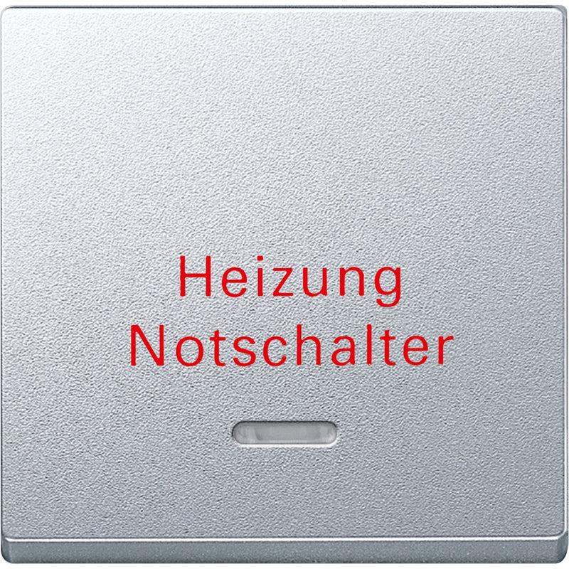 Merten - Abdeckung/Bedienelement für Installationsschalterprogramme Wippe Kontr.Fenster alu 431860 Aufdruck Heizung