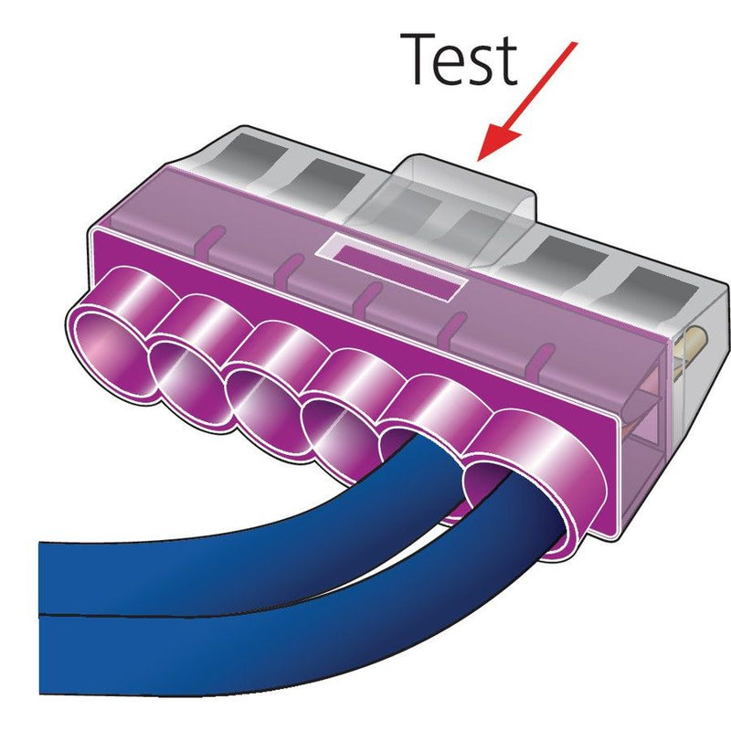 HellermannTyton - Steckklemme Verbindungsdosenklemme HCPM-6 PC VT 50 6x0,5-2,5 violet − 50 Stück