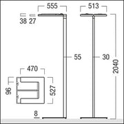 Zumtobel Group - Stehleuchte LED-Stehleuchte ARTELEASUP #42190019 940, weiß